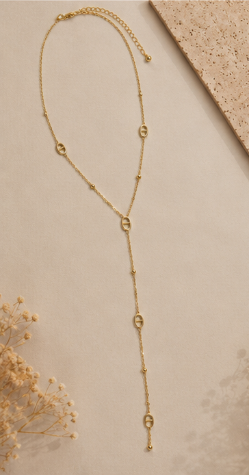 Iris — Collier Y Maillons Grain de Café
