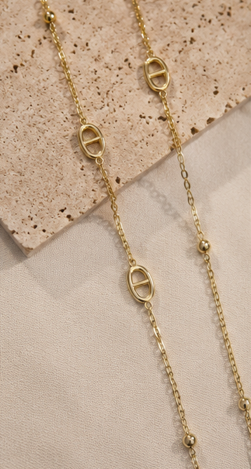 Iris — Collier Y Maillons Grain de Café