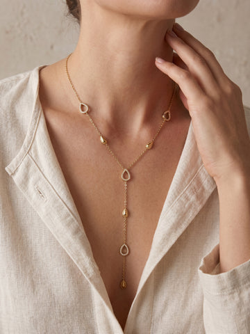 Alia — Collier Y Cascade Dorée