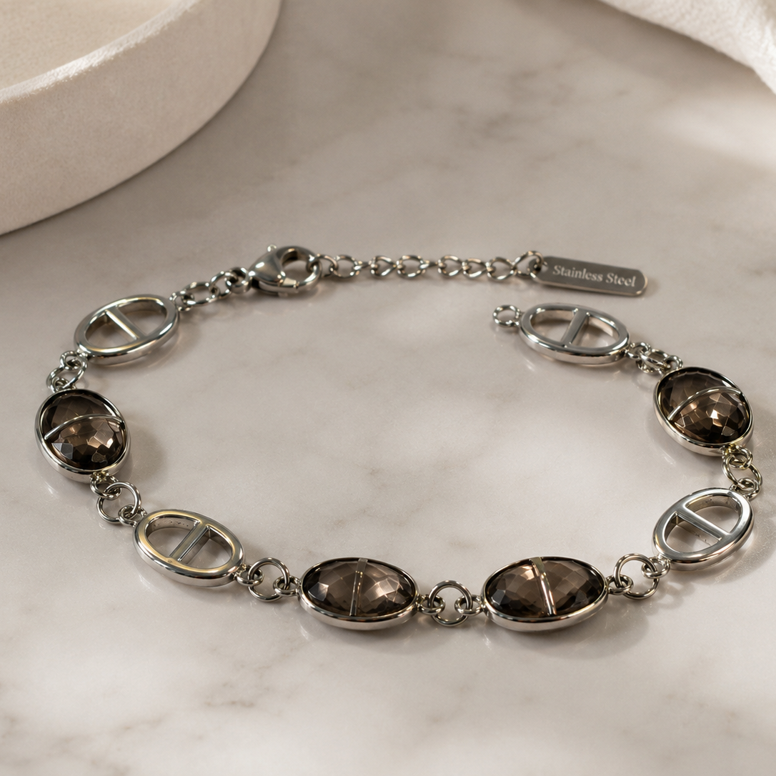 Alma — Bracelet Maillons Fumés