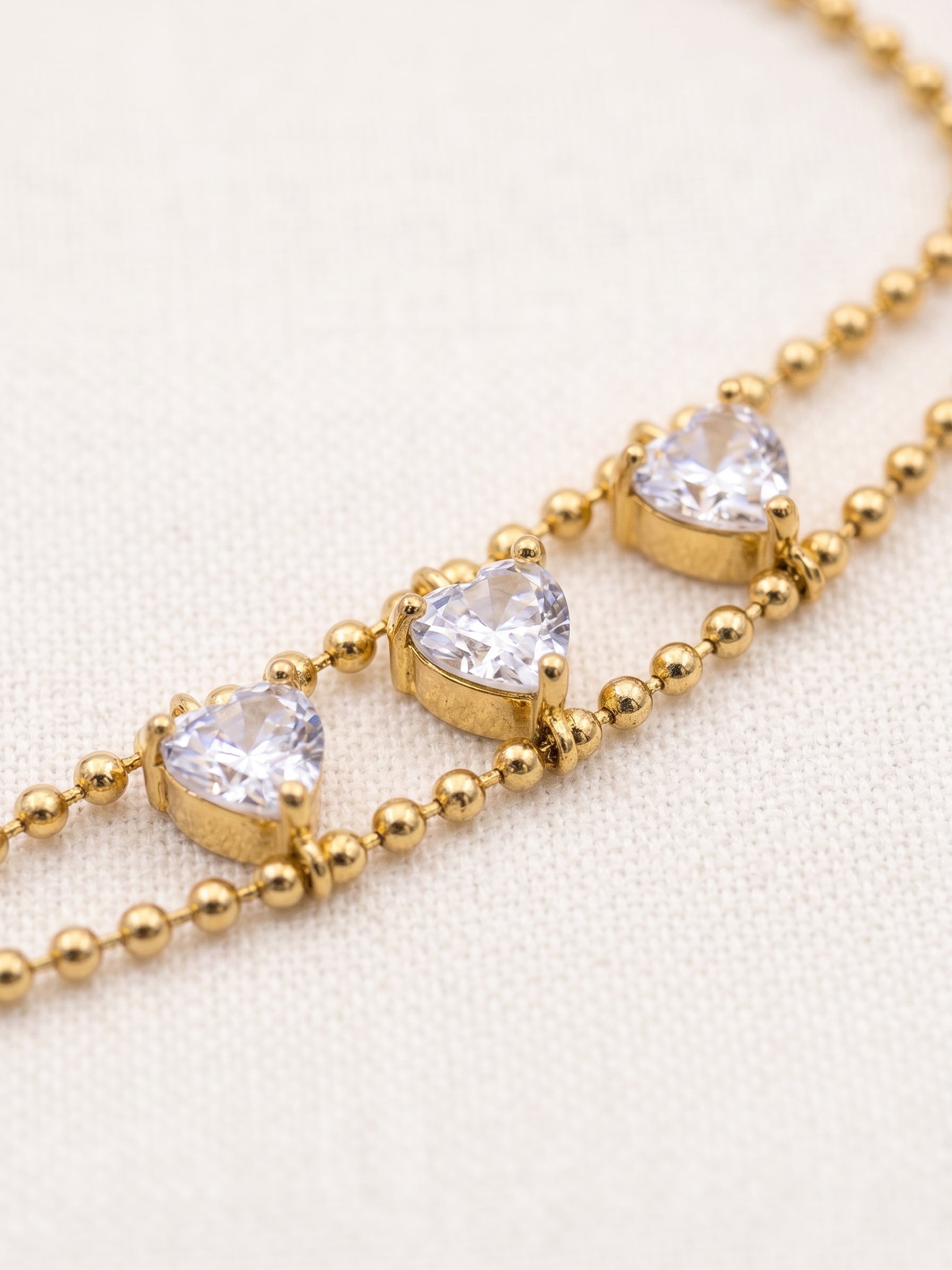 Théa — Bracelet Double Chaîne Scintillant