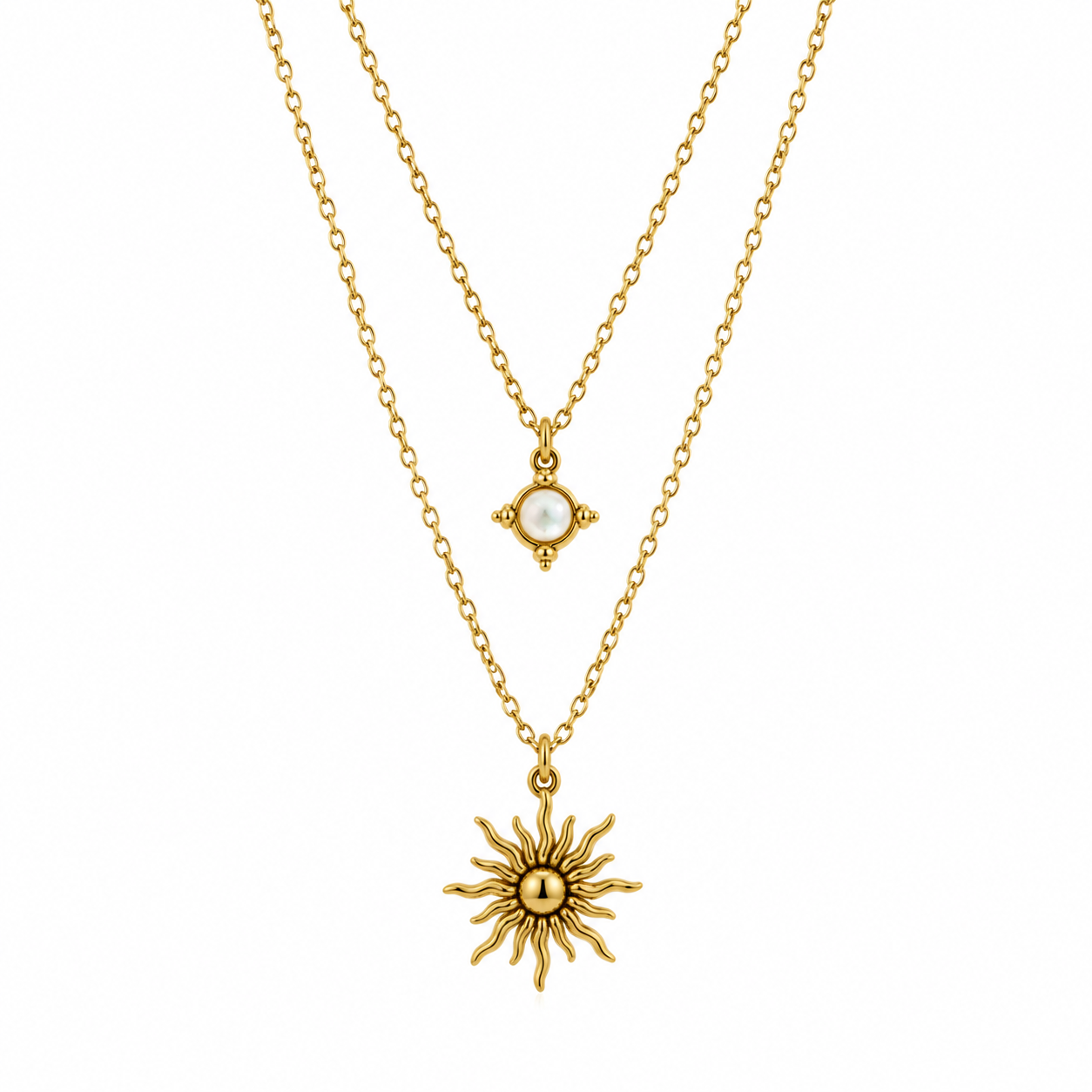 Hélia — Collier Double Solaire