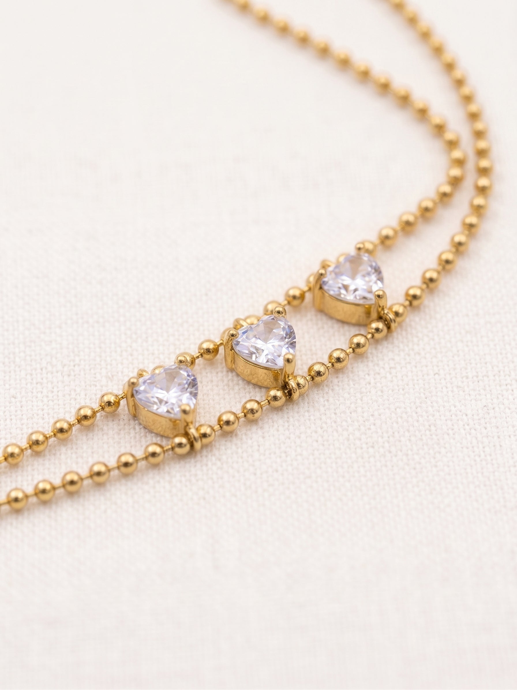 Théa — Bracelet Double Chaîne Scintillant