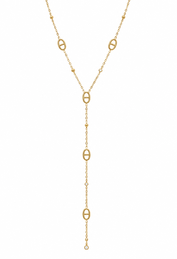 Iris — Collier Y Maillons Grain de Café